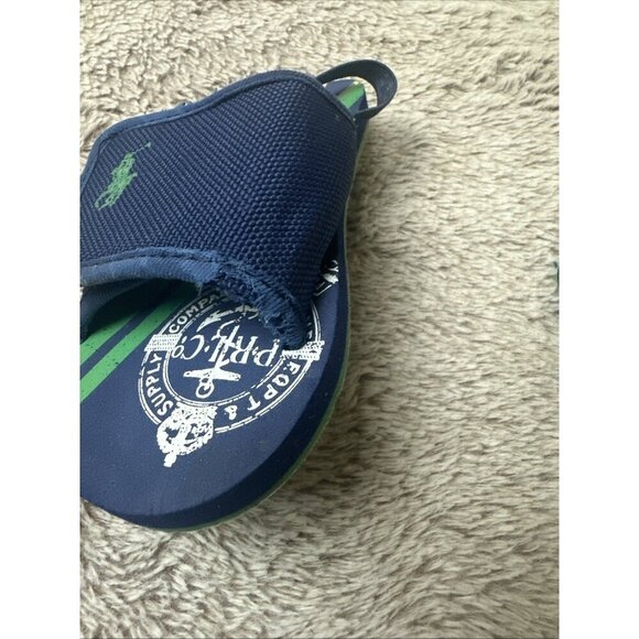 Polo Ralph Lauren Kids Shoes 9 Slide w/ Strap Slip On Sandals Blue - Picture 13 of 16